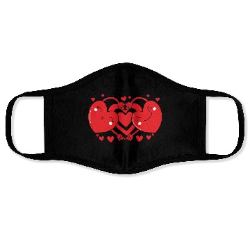 Discover I Love My Husband Red Heart Valentines Matching Face Masks