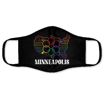Discover Minneapolis Pride Month Pride Flag LGBT Community Face Masks