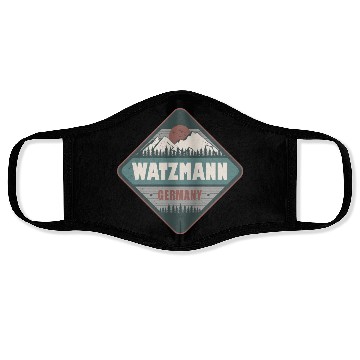 Discover Watzmann Bavaria Germany Vintage Hiking Design Face Masks