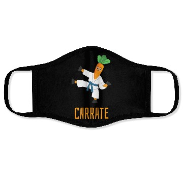Discover Carrate Carrot Lover Karate Coach Martial Artist Face Masks