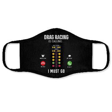 Discover Drag Racing Race Car Phone Display Face Masks