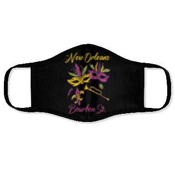 Discover French New Orleans Mardi Gras Souvenir Bourbon Str Face Masks