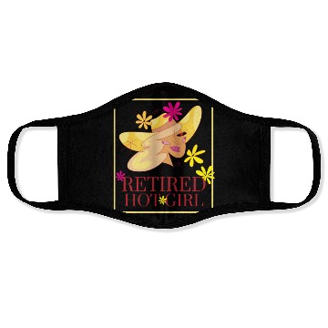 Discover Retired Hot Girl Retro 70s Girl Flower Aesthetic Face Masks