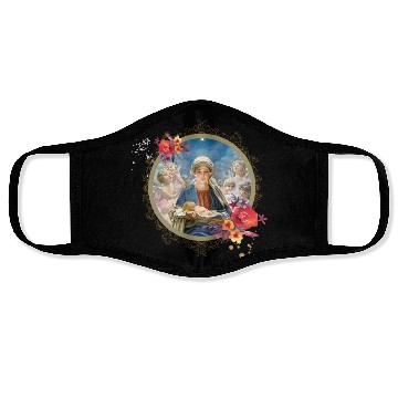 Discover Christmas Nativity Star Blessed Mother Mary Jesus Face Masks