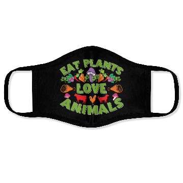 Discover Eat Plants Love Animals Face Masks