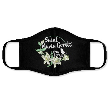 Discover St. Maria Goretti Purity Catholic Saints Lily Symb Face Masks