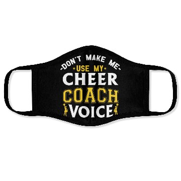 Discover Cheer Coach Voice Funny Cheerleading Coach Face Masks