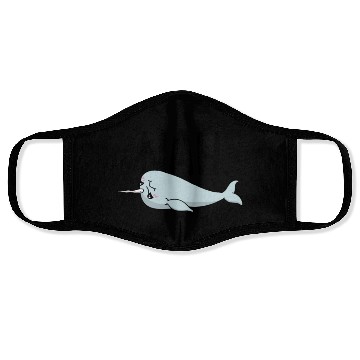 Discover Procrastinating Narwhal Lover Aquatic Animals Face Masks
