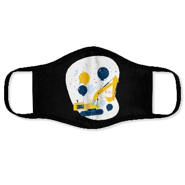 Discover Yellow bulldozer celebrating Yellow bulldozer cele Face Masks