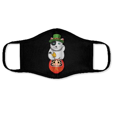 Discover Welcome Lucky Luck Cat Happy Saint Patrick Day Face Masks
