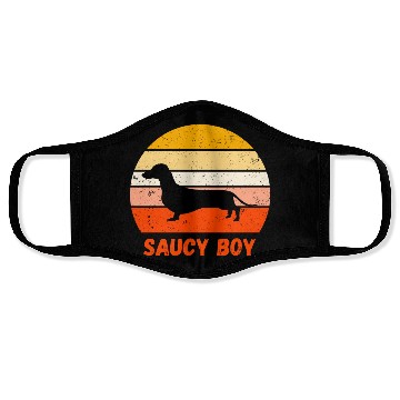 Discover Dachshund Saucy Boy Face Masks