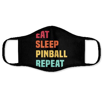 Discover Eat Sleep Pinball Repeat - for Pinball lover Face Masks