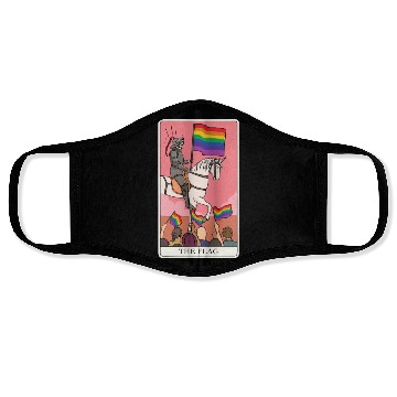 Discover LGBTQ FLAG Tarot Card Finger for a Tarot Reader Face Masks