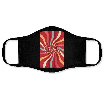 Discover 70´s style Love Poster Face Masks