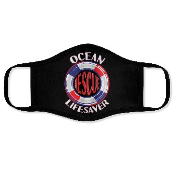 Discover Lifeguard Ocean Rescue Lifesaver Face Masks