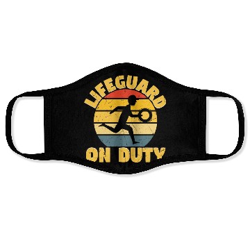 Discover Lifeguard On Duty Distressed Face Masks