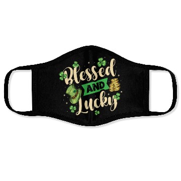 Discover Blessed And Lucky Irish Pride St. Patricks Day Face Masks