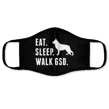 Discover Eat Sleep Walk German Shepherd Face Masks