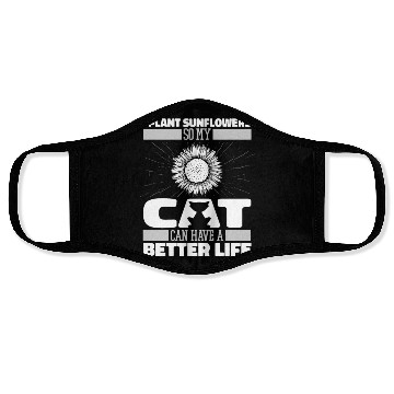 Discover Sunflower Gardening Cat Face Masks