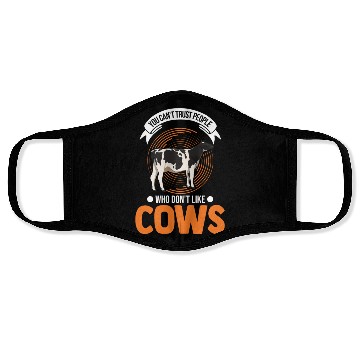 Discover Cow Gift Farmer Cattle Breeder Cows Face Masks