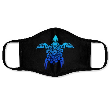 Discover Hawaiian Tribal Sea Turtle Polynesian Tattoo Style Face Masks