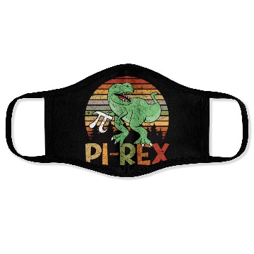 Discover Pi-rex Dinosaur Math Teacher Mathematician Pi Day Face Masks