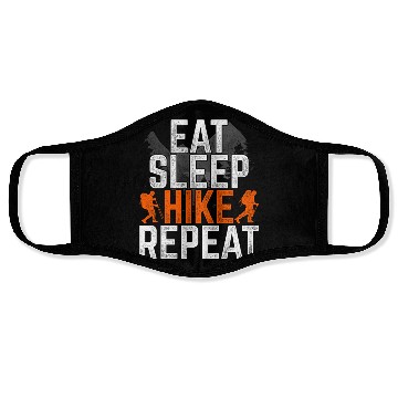 Discover Hiking - Eat Sleep Hike Repeat Face Masks
