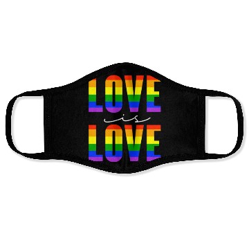 Discover Love Is Love, LGBT Rainbow Flag Face Masks