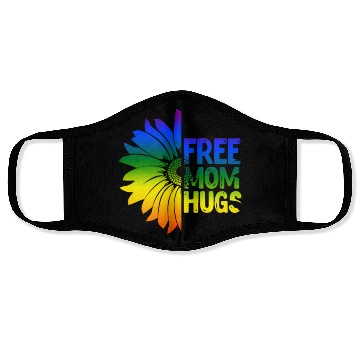 Discover Free Mom Hugs, LGBT Sunflower Face Masks