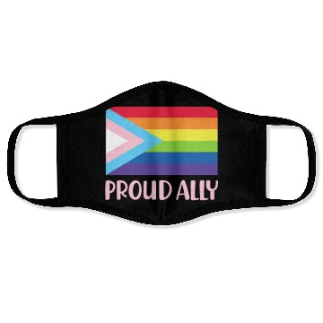 Discover Proud Ally, LGBT Rainbow Flag Face Masks