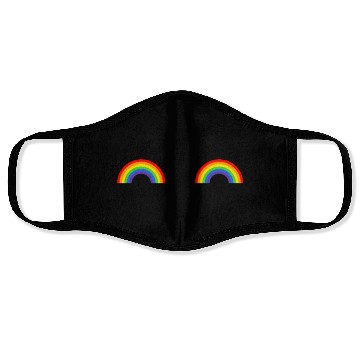 Discover LGBT Rainbow Flag Titties Face Masks