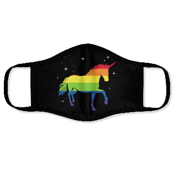 Discover LGBT Unicorn Rainbow Flag Face Masks