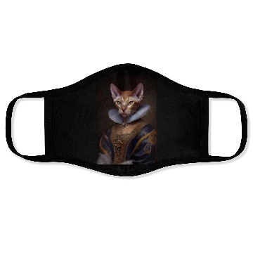 Discover Havana Brown Cat Breed Portrait Royal Renaissance Face Masks