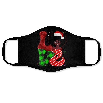 Discover Black African Girl American Melanin Christmas Sant Face Masks