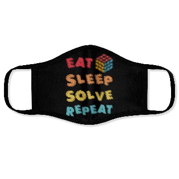 Discover Eat Sleep Solve Repeat Math Speed Cubing Genie Face Masks