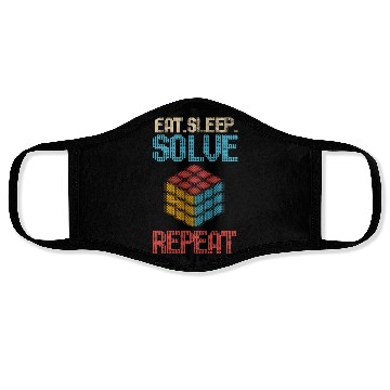 Discover Eat Sleep Solve Repeat Math Speed Cubing Genie Face Masks