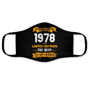 Discover February 1978 Birthday Surprise Face Masks