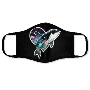 Discover Orca Is My Valentine, Love Hearts Orca Valentines Face Masks