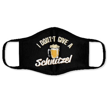Discover Dont give a Schnitzel - Funny saying Face Masks