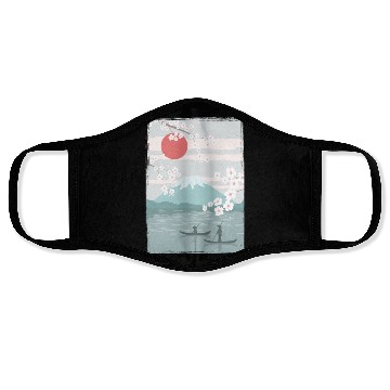 Discover Cherry Blossom Fuji Cherry Tree Japan Face Masks