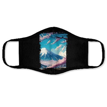 Discover Japan Fuji Cherry Blossom Cherry Tree Face Masks
