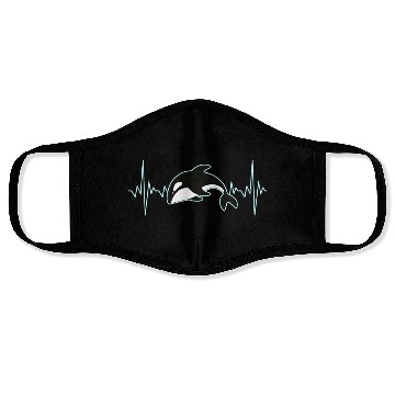 Discover Orca Whale Heartbeat Face Masks