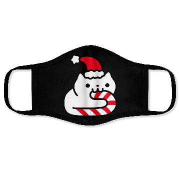 Discover Candy Cane Cat Face Masks