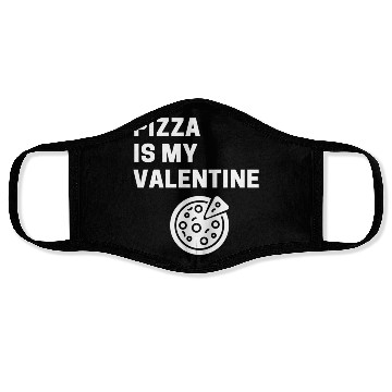 Discover Pizza is my valentine1660 Face Masks