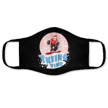 Discover Skiing time Face Masks