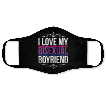 Discover I Love My Bisexual Boyfriend Bi Pride Face Masks