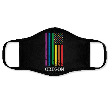 Discover Oregon Pride Month Pride Flag LGBT Community LGBTQ Face Masks