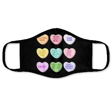 Discover Teacher Valentines Day Conversation Heart School Face Masks