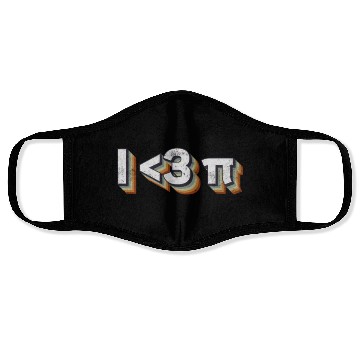 Discover I <3 Pi - Funny Pi Day Math Teacher Face Masks