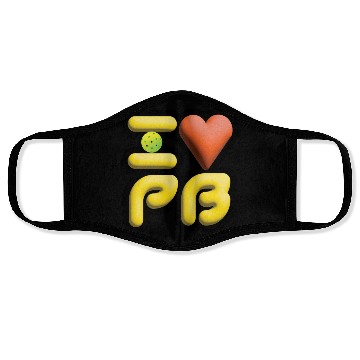Discover I Love Pickleball PB1 Face Masks